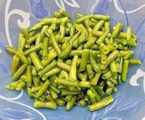 Салат с ветчиной и стручковой фасолью. 01