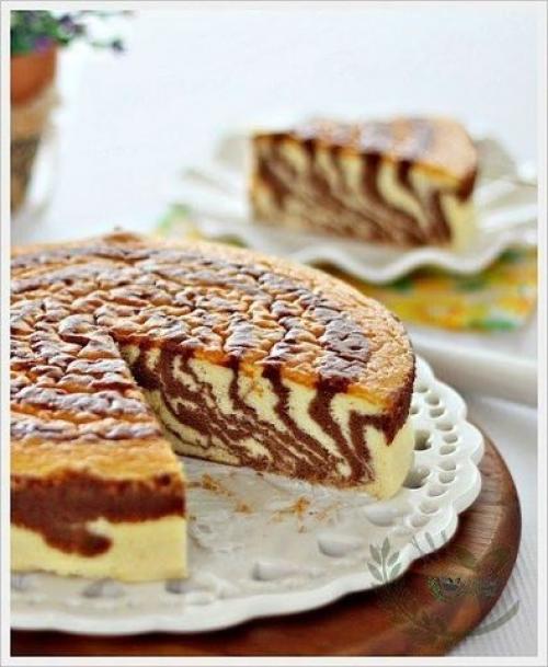 Японский суфле - чизкейк Зебра. 02