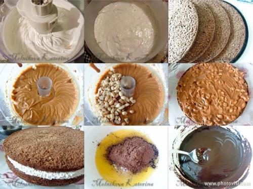 Торт Сникерс с ореховой нугой. 01 Торт Сникерс с ореховой нугой. 01