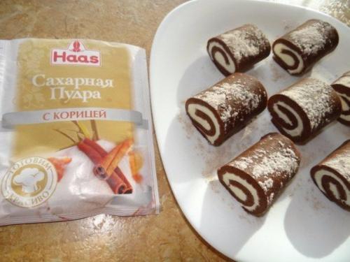 Шоколадные пирожные - рулетики. 08 Шоколадные пирожные - рулетики. 08