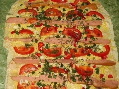 Фаршированный лаваш запечённый в духовке. 03