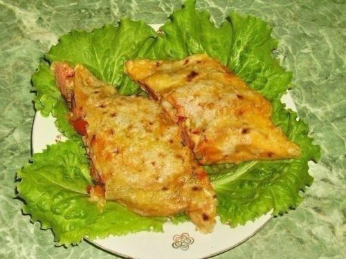 Фаршированный лаваш запечённый в духовке.