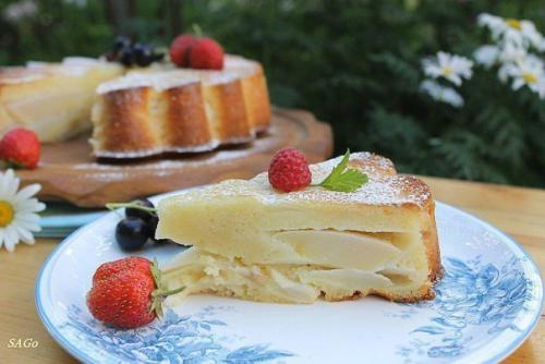 Заливной грушевый пирог. 01