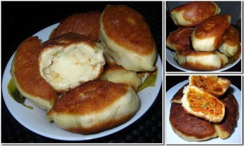 Пирожки на кефире без яиц. Пирожки на кефире без яиц.