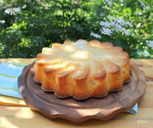 Заливной грушевый пирог. 06