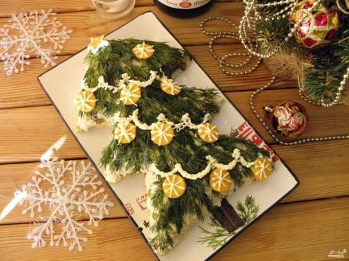 Салат новогодний Ёлочка.