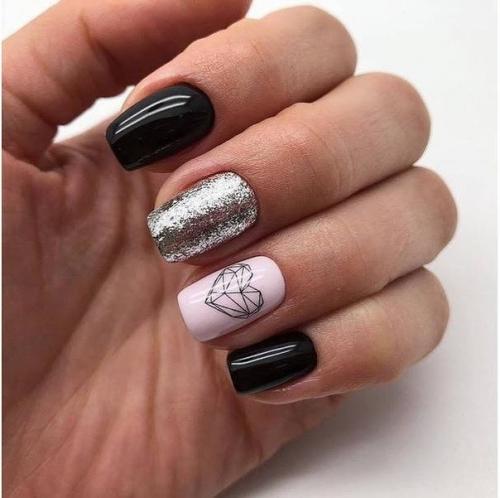 Такой шикарный черный маникюр. 02