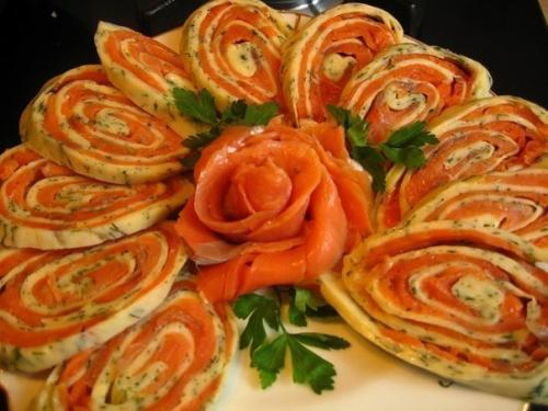 Закусочные рулеты из красной рыбы (6 рецептов: 05 Закусочные рулеты из красной рыбы (6 рецептов: 05