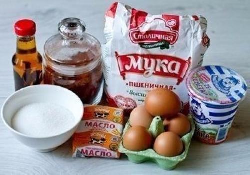 Пирог Зебра.  Ингредиенты (на форму 21-26 см: 01 Пирог Зебра.  Ингредиенты (на форму 21-26 см: 01