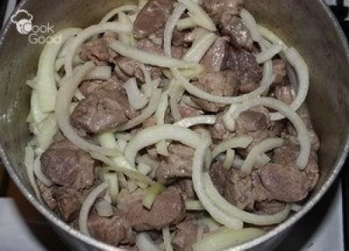 Мясо, тушеное с шампиньонами и сладким перцем. 03 Мясо, тушеное с шампиньонами и сладким перцем. 03
