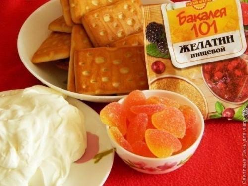 Торт - желе Нежность торт без выпечки. 01