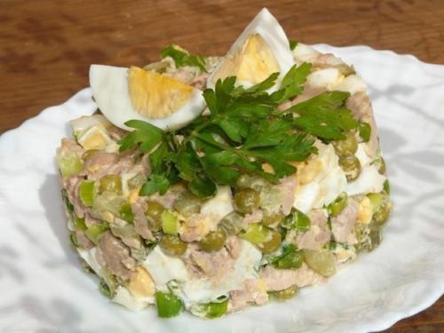 Салат с печенью трески. 03