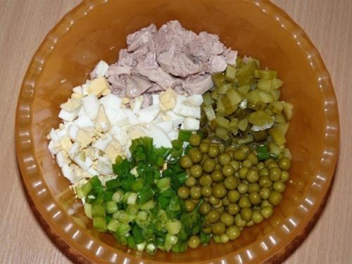 Салат с печенью трески. 02