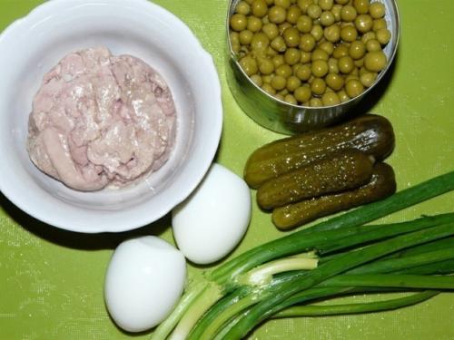 Салат с печенью трески. 01