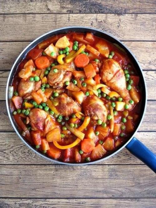 Курица с ананасами. Курица с ананасами.