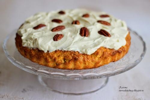 Морковный торт с орехом пекан. Морковный торт с орехом пекан.