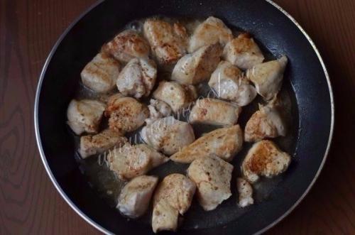 Курица с грибами в сливочном соусе. 03