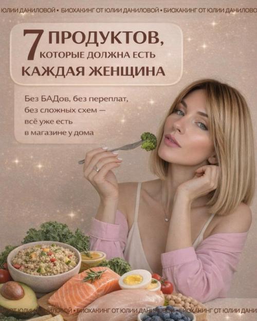 Собрала 7 продуктов, которые есть в моём меню 