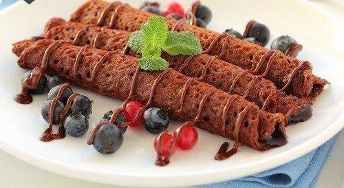 Шоколадные блинчики на молоке. Шоколадные блинчики на молоке.