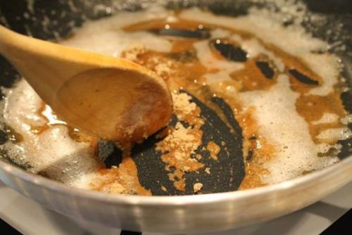 Десерт - мороженое с бананами и миндалем. 02