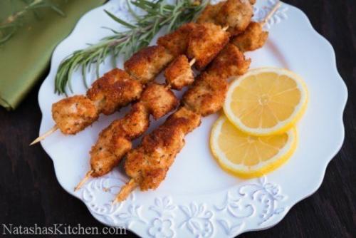 Панированные шашлычки из курицы. 09 Панированные шашлычки из курицы. 09