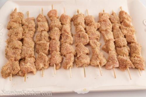 Панированные шашлычки из курицы. 07 Панированные шашлычки из курицы. 07