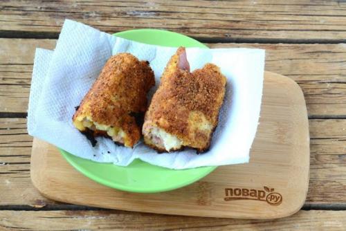 Сытные рулетики из хлеба. 06