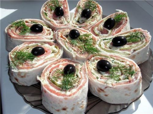 Закуски из лаваша. 01