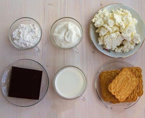 Десерт без выпечки творожный домик. 01