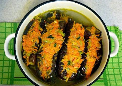 Баклажаны с морковкой фаршированные. 06 Баклажаны с морковкой фаршированные. 06
