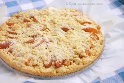 Пирог с абрикосами насыпной. Пирог с абрикосами насыпной.