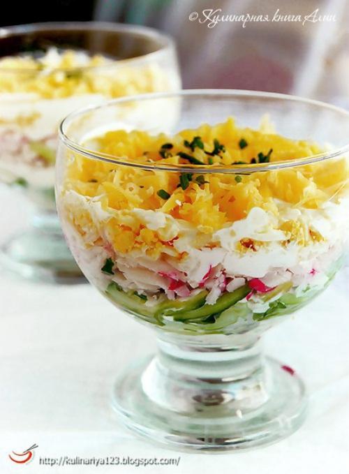 Салат Вкусный.  Для салата понадобится: 05