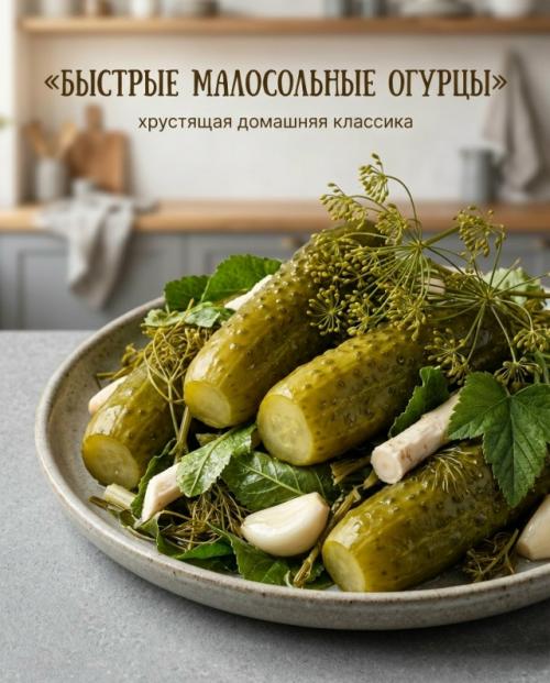 Быстрые малосольные огурцы. Быстрые малосольные огурцы.