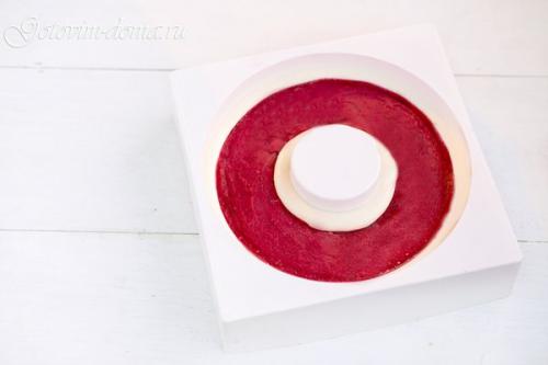 Муссовый торт Клубника - Ваниль - Базилик. 05 Муссовый торт Клубника - Ваниль - Базилик. 05