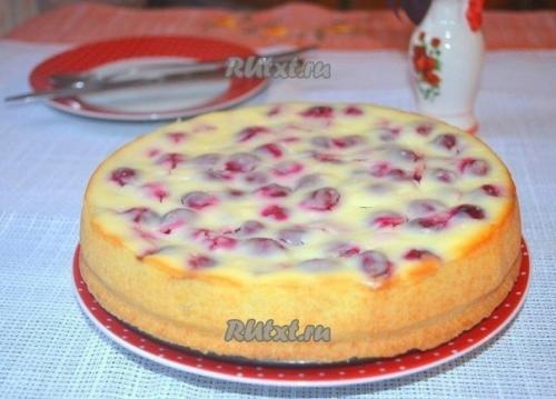 Творожный пирог с вишней. 08 Творожный пирог с вишней. 08