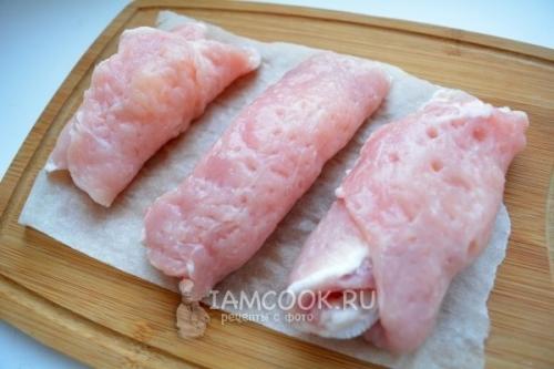 Рулетики из свинины с ананасами и сыром. 05 Рулетики из свинины с ананасами и сыром. 05