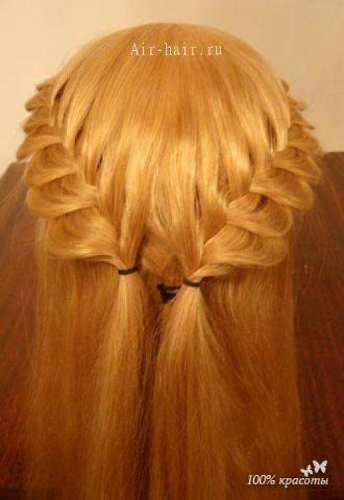 Ажурная прическа на торжество. 04 Ажурная прическа на торжество. 04