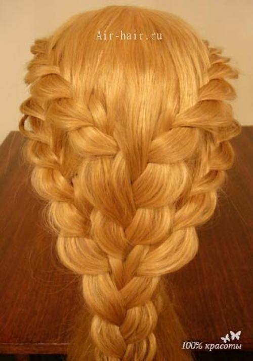 Ажурная прическа на торжество. 07 Ажурная прическа на торжество. 07