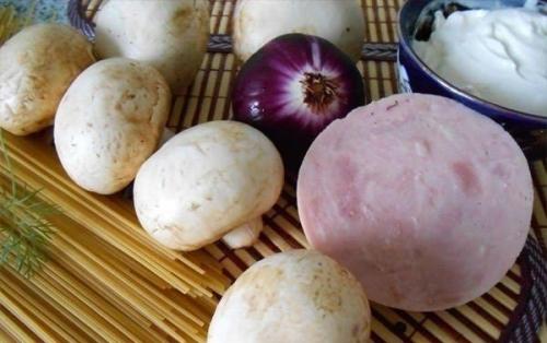 Паста с грибами и ветчиной. 01