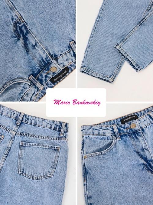 Mario Bankovskiy представляет шикарные голубые джинсы мом, ставшие бестселлером, из плотного турецкого денима, содержащего 100% хлопок! 01