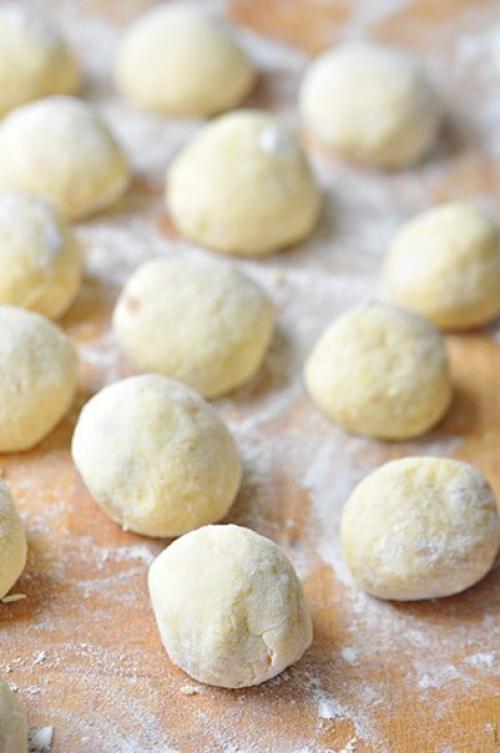 Картофельно - сырные ньокки, фаршированные мясом. 06