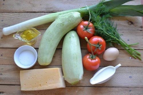 Запеканка из кабачков с помидорами и сыром. 01 Запеканка из кабачков с помидорами и сыром. 01