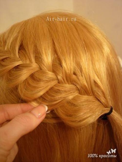 Ажурная прическа на торжество. 03 Ажурная прическа на торжество. 03