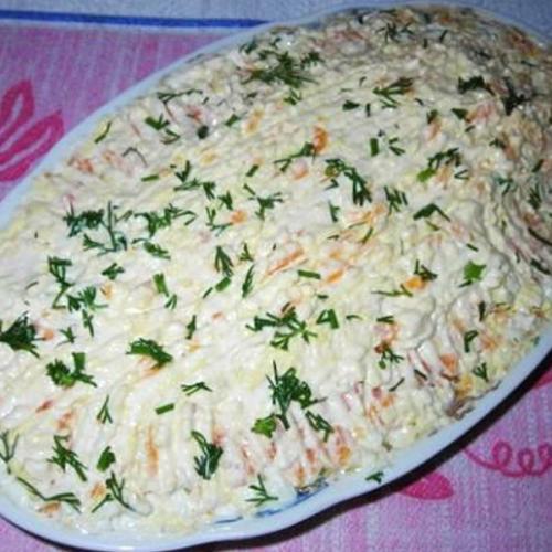 Салат шпротка.  Ингредиенты: