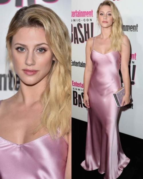 Aктриса из сериала Ривердэйл - лили Рейнхарт в шикарных нaрядах для кpасной дорожки! 03