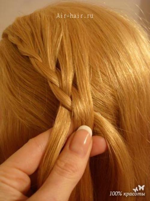 Ажурная прическа на торжество. 02 Ажурная прическа на торжество. 02