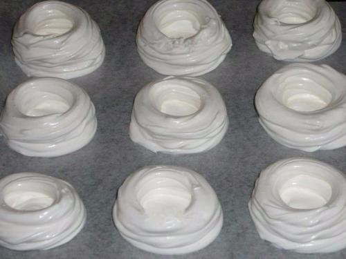 Белковые корзиночки с творожным кремом. 03 Белковые корзиночки с творожным кремом. 03