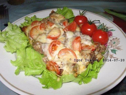 Куриная печень по-итальянски.