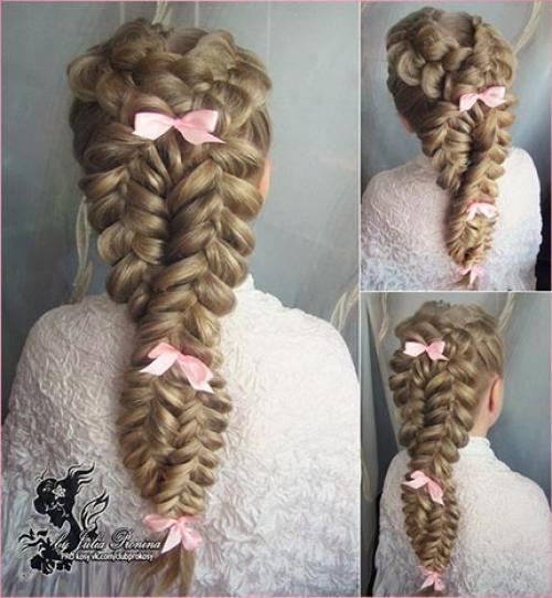 Как сделать косы в виде восьмерки. 01 Как сделать косы в виде восьмерки. 01