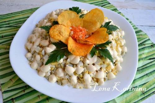 Салат Орхидея с чипсами. Салат Орхидея с чипсами.